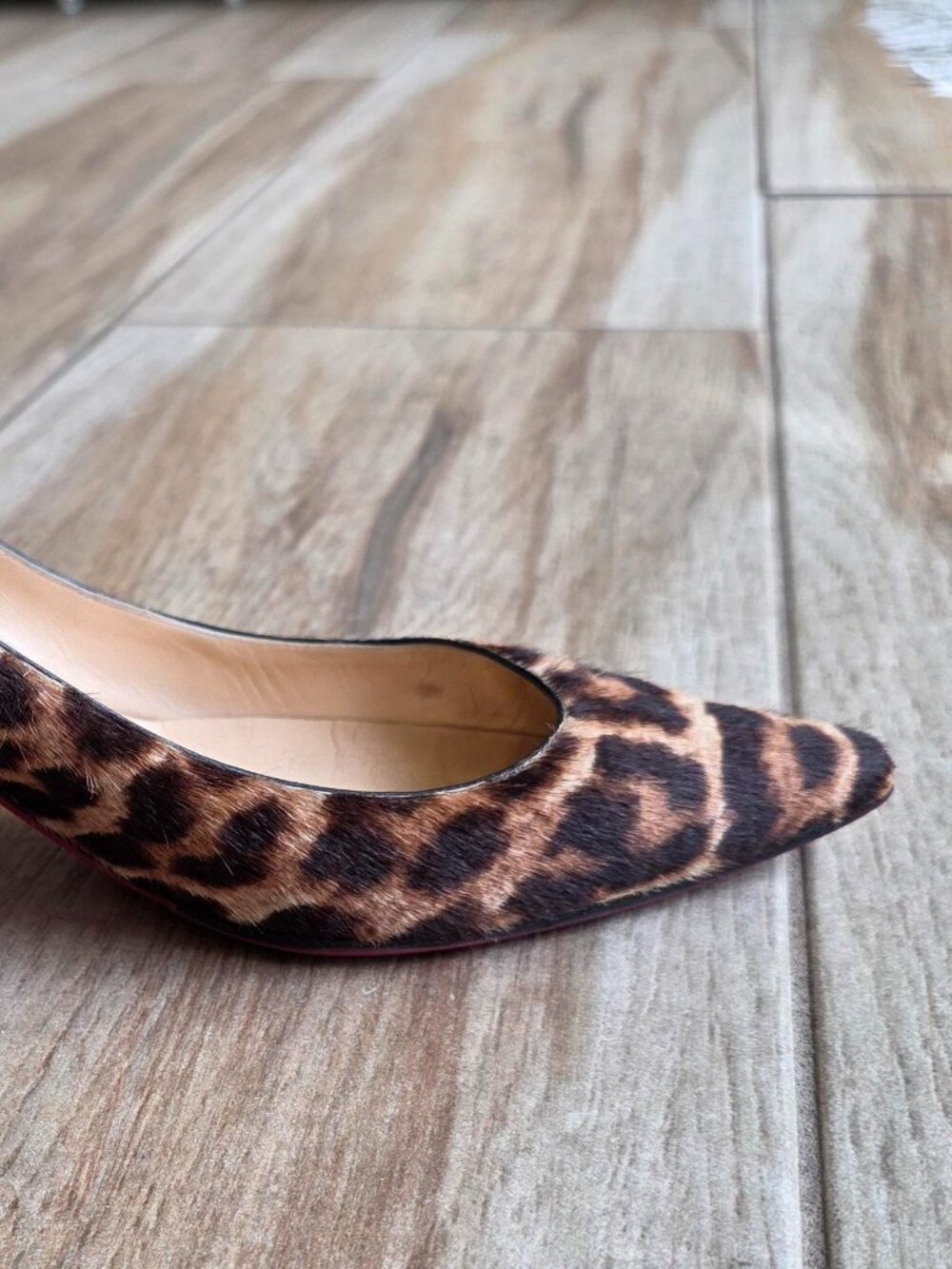 Christian Louboutin Piou Piou 85 Leopard Print Calf Hair Shoes Eur. 39 - Picture 11 of 15